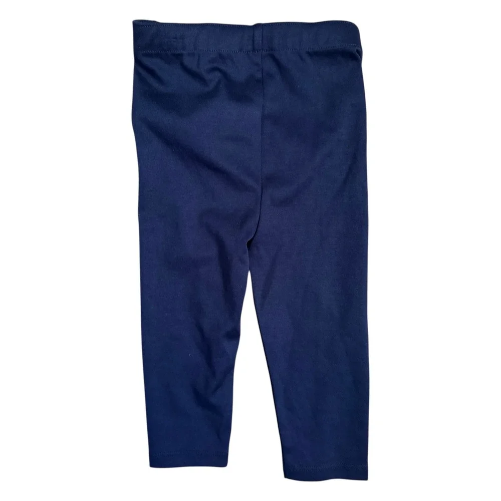 Ralph Lauren Baby Girls Navy Sailor Button‎ Leggings Pants Toddler Size 18M NEW